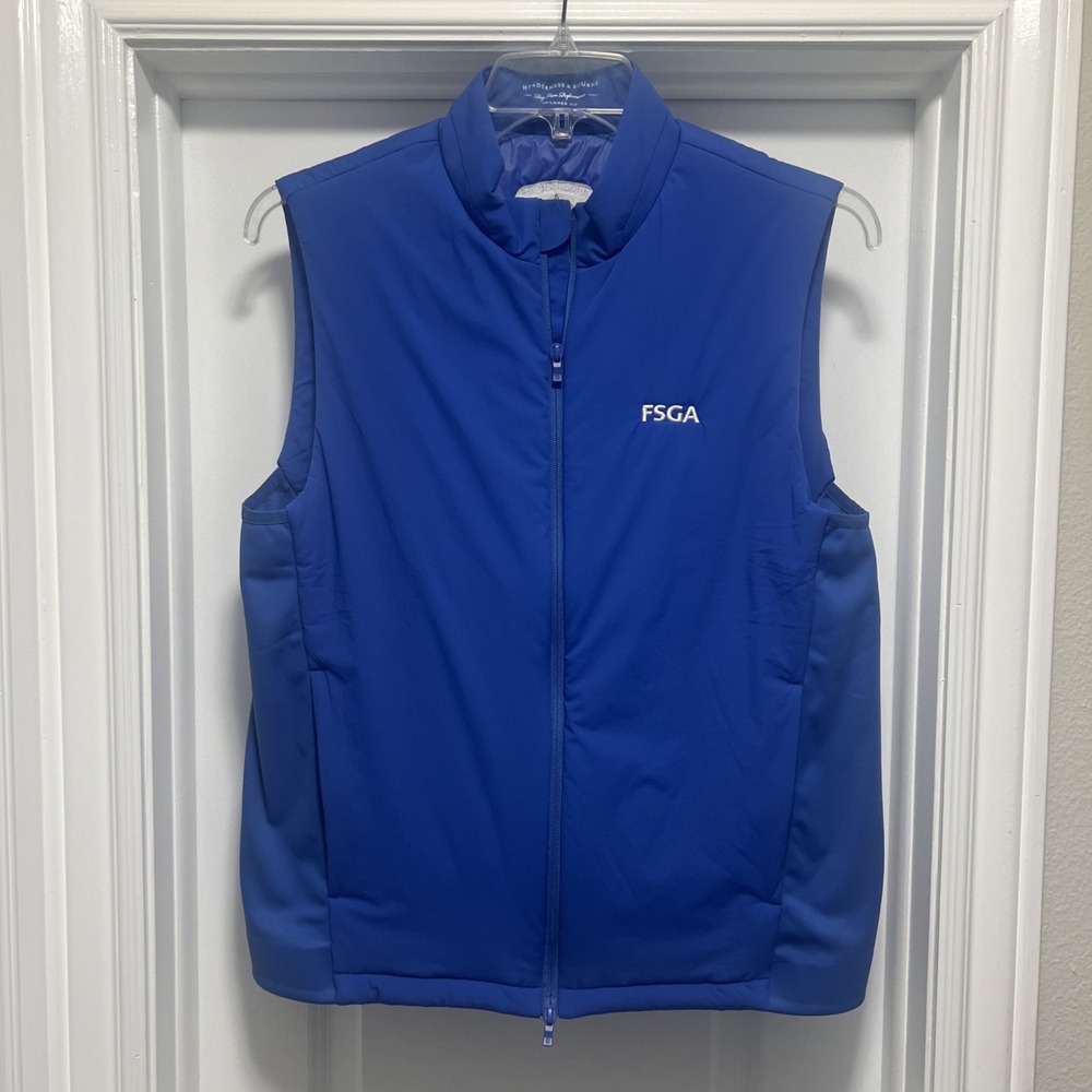 Holderness & Bourne  Dry Luxe Performance Vest‎ Men's Size Medium Blue Logo